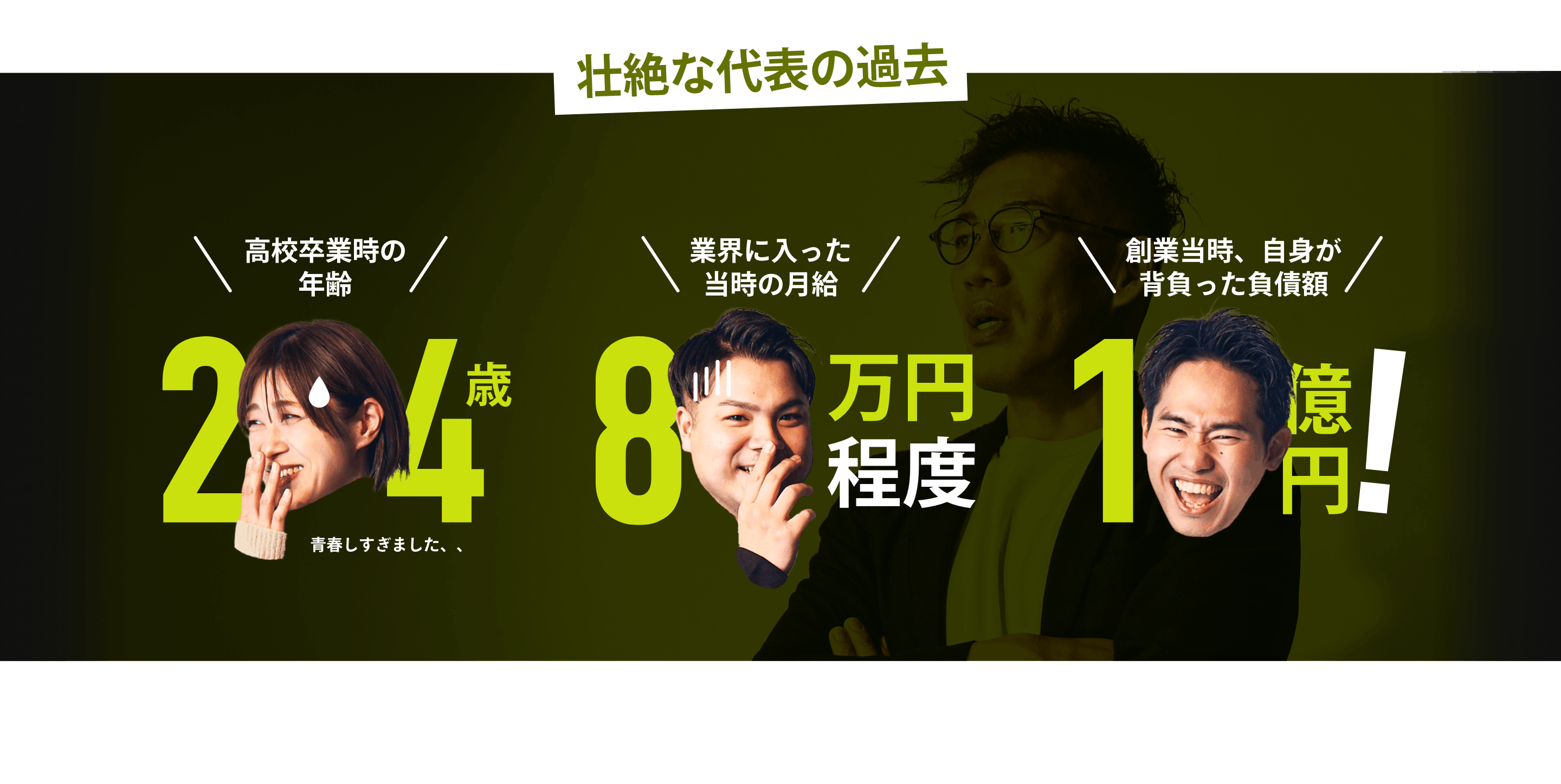 壮絶な代表の過去